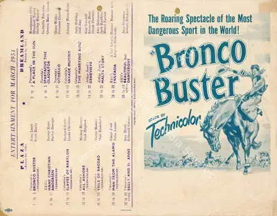 Budd Boetticher (Director), Bronco Buster, 1952, Handbill