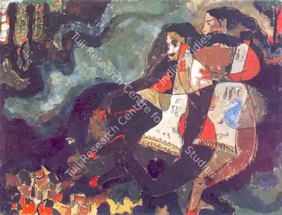 Samant, Mohan (Artist). Untitled. Gouache on card, c.1952-1954 | Painting | FineArts | 00373664