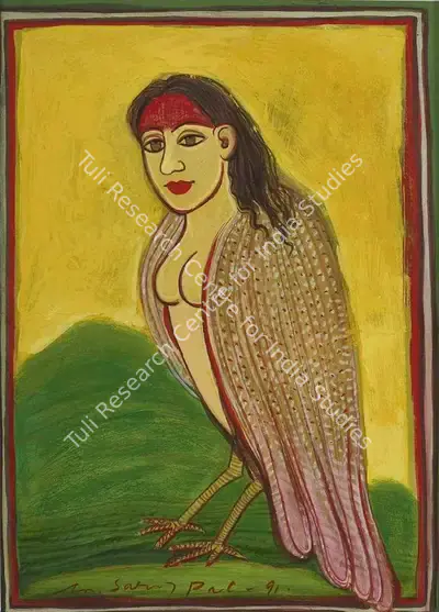 Gogi Saroj Pal (Artist), Eternal bird 10, 1991, Painting