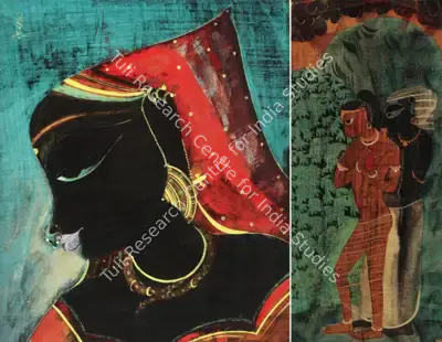 Rasik D. Raval (Artist), Village Maiden, Painting