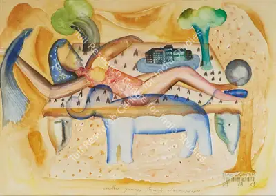 Babu Xavier (Artist), Endless Journey through Dream-Scapes, 2001, Painting
