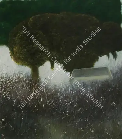 Paramjit Singh (Artist), White Grass, 1989, Painting