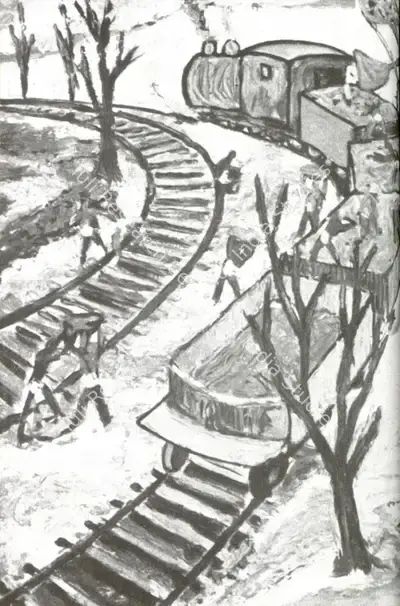 Rathin Maitra (Artist), At Work, Painting