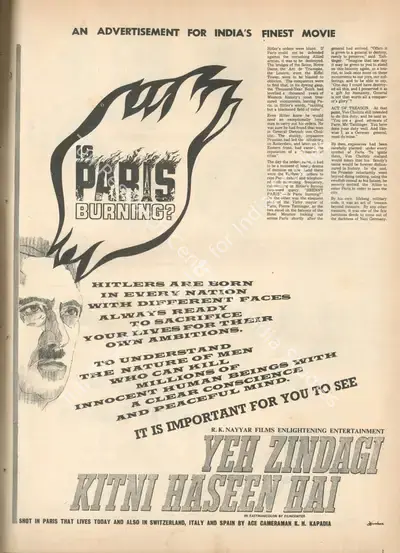 R.K. Nayyar (Producer), Yeh Zindagi Kitni Haseen Hai, 1966, Advertisement