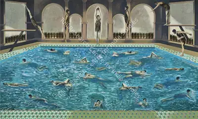 Nataraj Sharma (Artist), Swimmers Manual, 2018, Painting