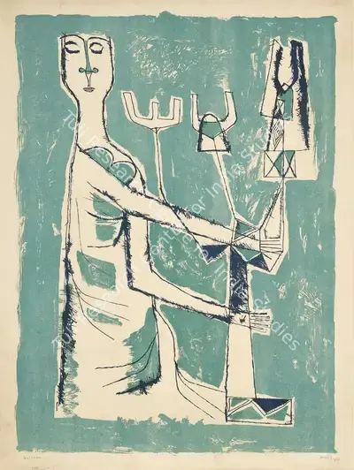 V.S. Gaitonde (Artist), Kultura, 1958, Graphic Art