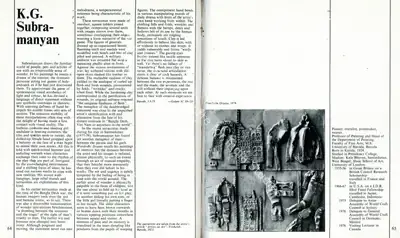 G.M. Sheikh (Essayist), K G Subramanyan, 1979, Essay
