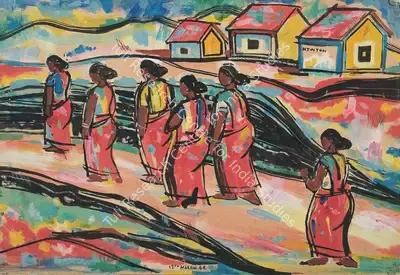 F.N. Souza (Artist), Untitled, 1948, Painting