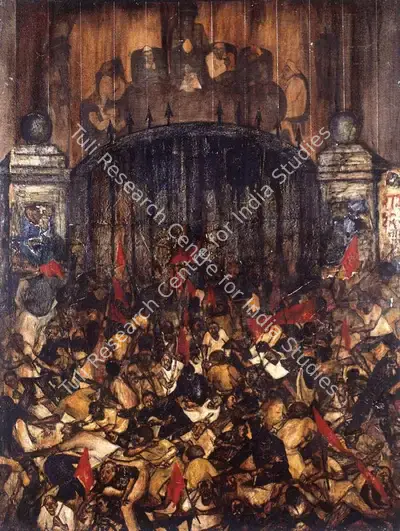 Navjot (Artist), Les Miserables, 1974, Painting