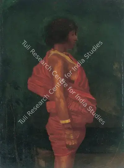 Attributed to Abalal Rahiman (Artist), Tribal Girl, 1921, Painting