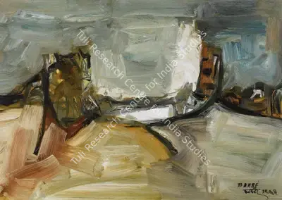 S.K. Bakre (Artist), Landscape, 1963, Painting