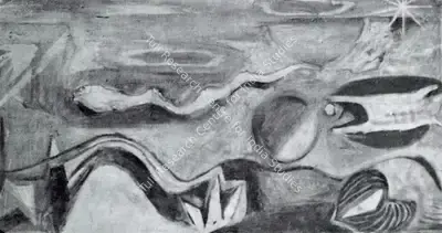 K. Damodaran (Artist), The blue Depth, Painting