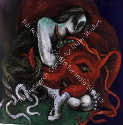 Gujral, Satish (Artist). Playmates. Acrylic on canvas, 1995 | Painting | FineArts | 00371896