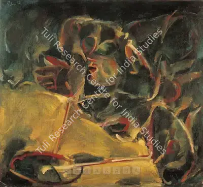 Paritosh Sen (Artist), Accident Series, 1972, Painting