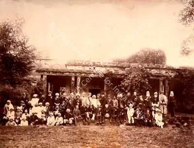 John Edward Sache (Photographer), General Wilson and Survivors of the Mutiny taken at the Residency, Lucknow, 1875, Antiquarian Photograph