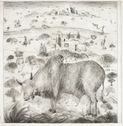 M.A.R. Chughtai (Artist), Land Lord, Graphic Art