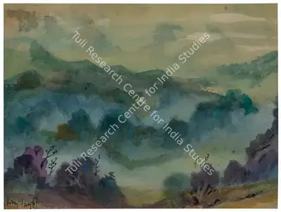 Mukherjee, B.B. (Artist). Mussoorie Landscape, c.1953 | Painting, Ch.NeY/17.03.21, 2021 · Christie's