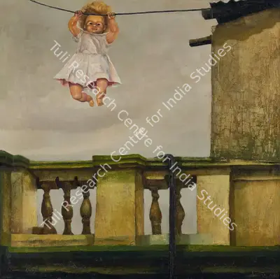 Bhattacharjee, Bikash (Artist). Doll Series, 1970 | Painting, AG.Mum/28.03.19, 2019 · Asta Guru