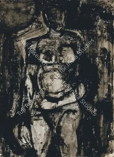 Tyeb Mehta (Artist), Nude, 1965, Drawing