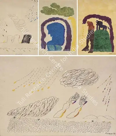 Das, Amitava (Artist). Untitled, 1975 | Painting, Os.Mum/09.02.05, 2005 · Osian's