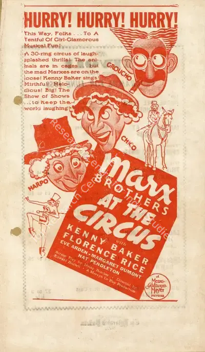 Edward Buzzell (Director), At the Circus, 1939, Handbill