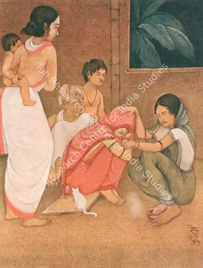 Indu Gupta (Artist), Blessing the New Bride, 1934, Painting