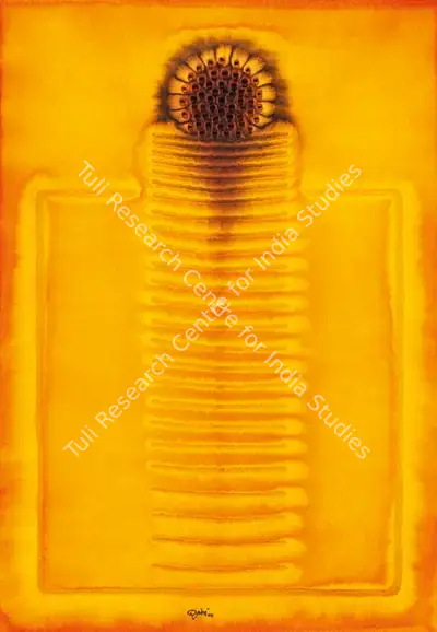Sohan Qadri (Artist), Untitled (Yellow), 2004, Drawing