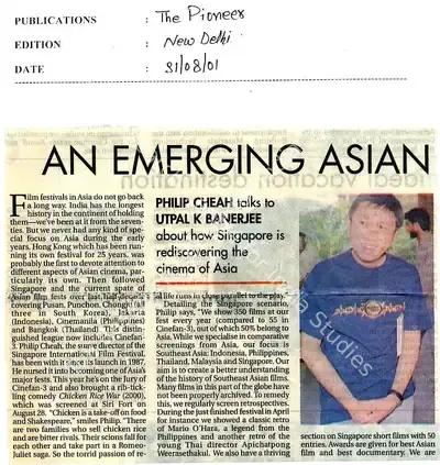 Utpal K. Banerjee (Reporter), An Emerging Asian, 2001, Newspaper Clipping