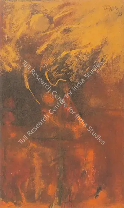 Jatin Das (Artist), Descent, 1968, Painting