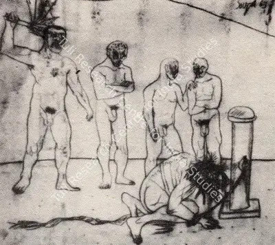 F.N. Souza (Artist), Flagellation, 1963, Painting