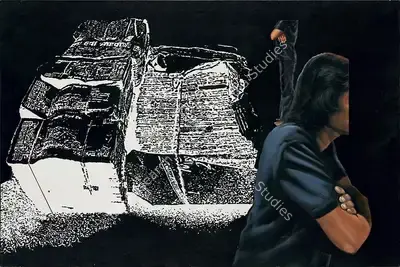 Sanjeev Sonpimpare (Artist), Black & White Money, 2007, Painting