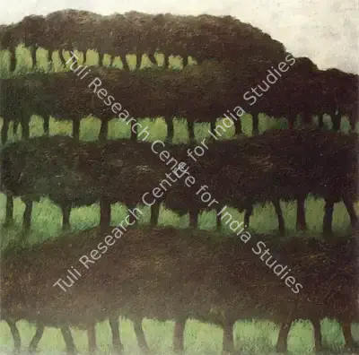 Paramjit Singh (Artist), Landscape, 1985, Painting