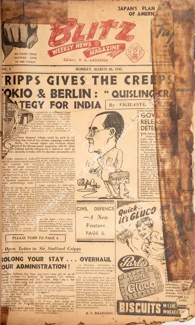 R.K. Karanjia (Editor), Blitz, 1942, Magazine