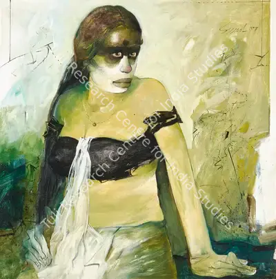 Das, Sunil (Artist). Untitled (Radha), 1997 | Painting, Ch.NeY/27.03.24, 2024 · Christie's