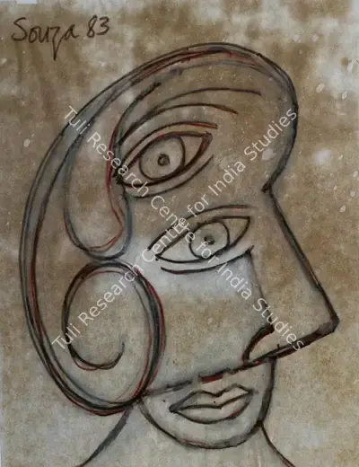 F.N. Souza (Artist), Untitled, 1983, Drawing