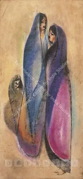 N.S. Bendre (Artist), Village Woman, 1948, Painting