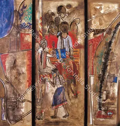 Rekha Rao (Artist), Mumbai Central, 2002, Painting