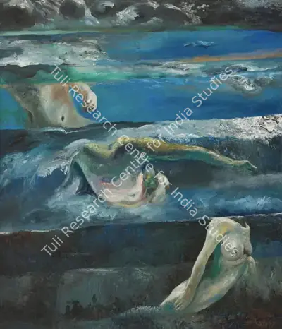 Bhattacharjee, Bikash (Artist). Untitled. Oil on canvas, 1997 | Painting | FineArts | 00353413