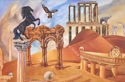Ranbir Kaleka (Artist), Triumphs Ruin, 2018, Painting