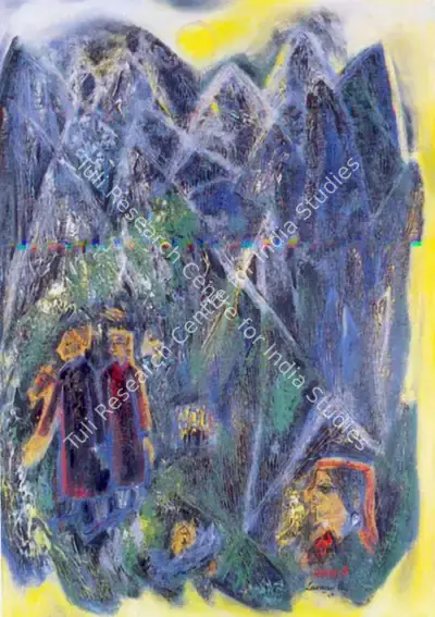 Pai, Laxman (Artist). Greenery. Oil on canvas, 1965 | Painting | FineArts | 00375734