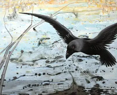 Jagannath Panda (Artist), The Crow, 2005, Painting