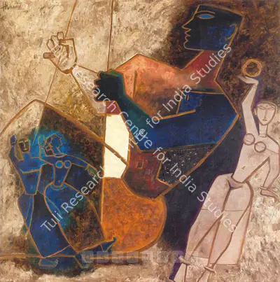 M.F. Husain (Artist), Untitled, 1953, Painting