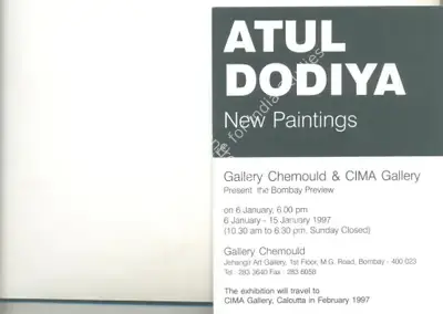 Atul Dodiya (Artist), Atul Dodiya, 1997, Solo Exhibition Invitation
