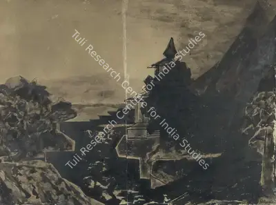 Rabindranath Tagore (Artist), Bouddha-Bihar (Ruined Buddhist Monastery), 1935, Painting