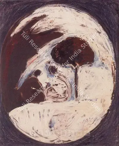 Ivan Peries (Artist), Untitled (Two Men Under A Tree), 1971, Painting