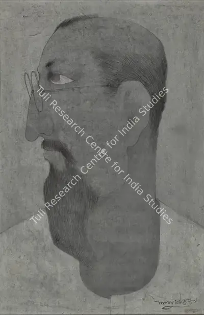 Lalu Prasad Shaw (Artist), Father, 1989, Painting