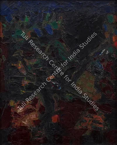 S.H. Raza (Artist), Pommiers, 1960, Painting