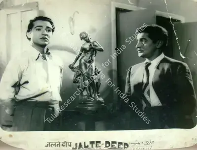 Dharam Kumar (Director), Jalte Deep, 1950, Lobby Card