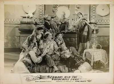 Anant Wadadeker (Cinematographer), Aladdin Aur Jaadui Chiraag, 1952, Lobby Card