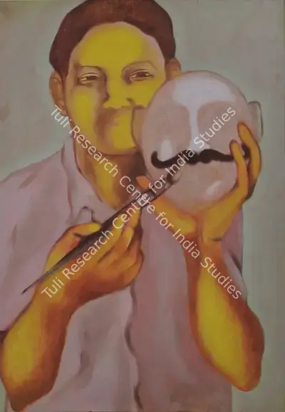 D. Ebenezer Sunder Singh (Artist), So I Told Her, 1994, Painting
